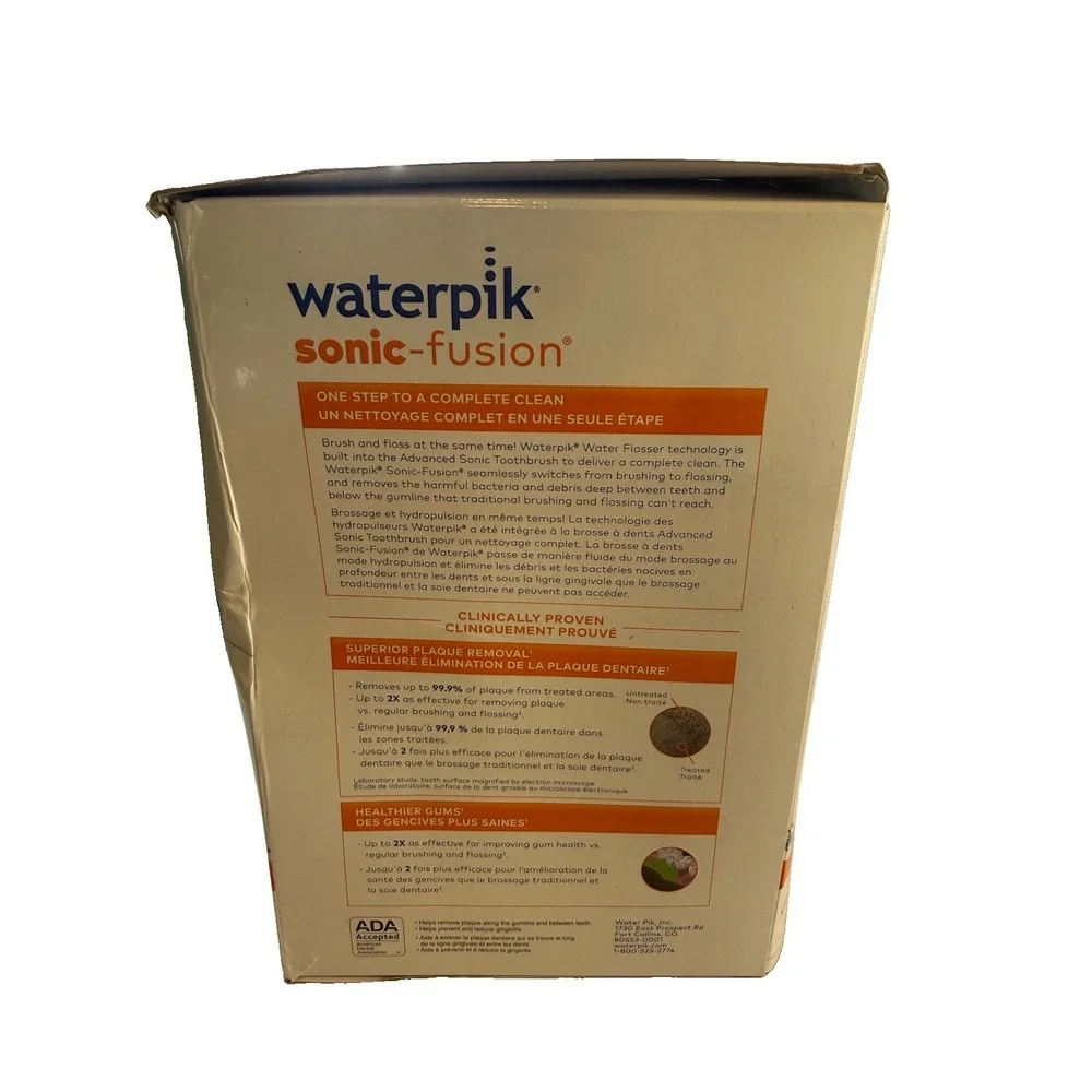 Waterpik Sonic-Fusion The Flossing Toothbrush Jet Black New in Box